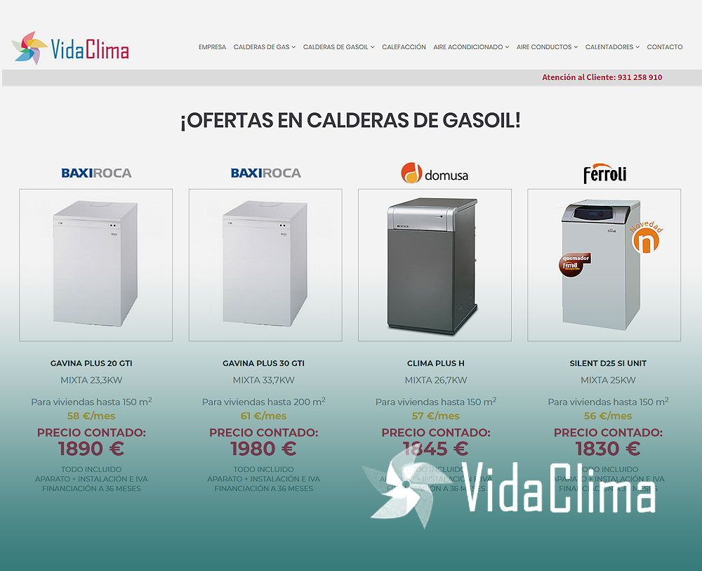 Vidaclima - Calderas de gas